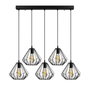 Opviq Diamond - 704-5S1 Lámpara de araña de metal negra